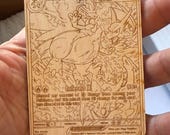 Mega Charizard X Engraving SVG | Laser Engraving SVG | Pokemon Style Trading Card Template | Glowforge and laser cut file