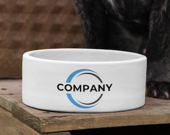 Personalised Company Logo Pet Bowls / Upload Company Logo / Small Large Size / Custom Made / For Cat Dog Rabbit Guinea Pig