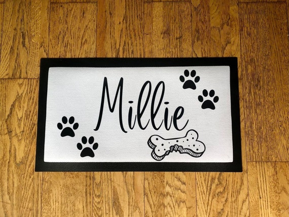 Dog Bowl Mat / Personalised Pet Bowl Mat / Customised Bowl Mat / Dog Food Water Mat / Puppy Mat / Dog Lover Gift Mat
