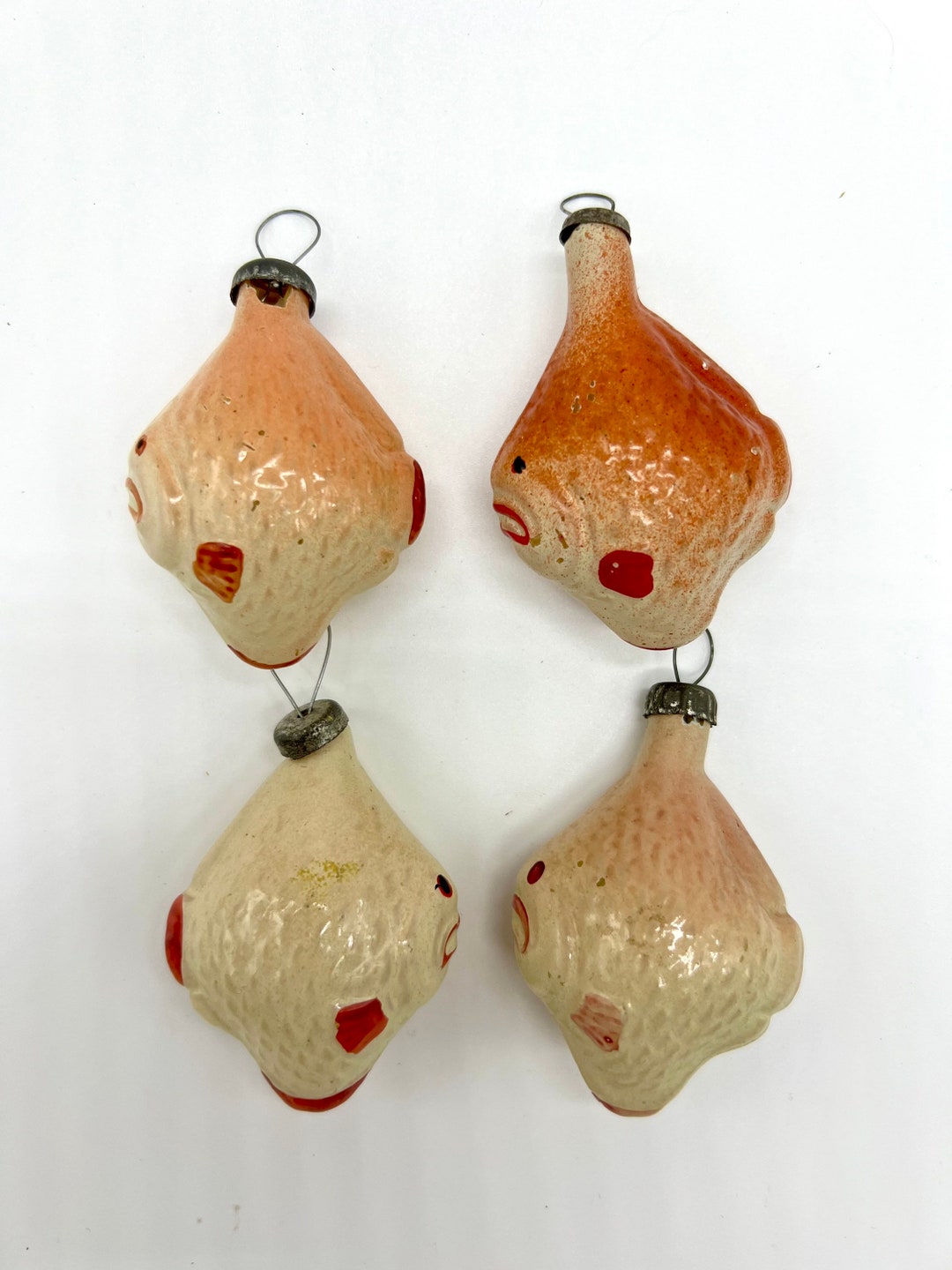 Vintage Ornaments Goldfish Set of 4 Etsy