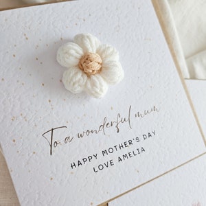 Gepersonaliseerde Happy First Mother's Day Card, 1e Moederdagkaart, Happy Mother's Day Card, Flower Mother's Day Card, Baby Moederdag 143