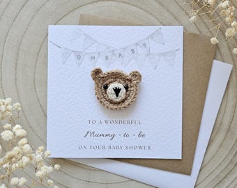 Personalisierte Babypartykarte, Mummy To Be, auf Ihrer Babyparty, neues Baby, Geschenkkarte, Eltern zu sein, Babypartyparty, Junge Mädchen, Neutral 132