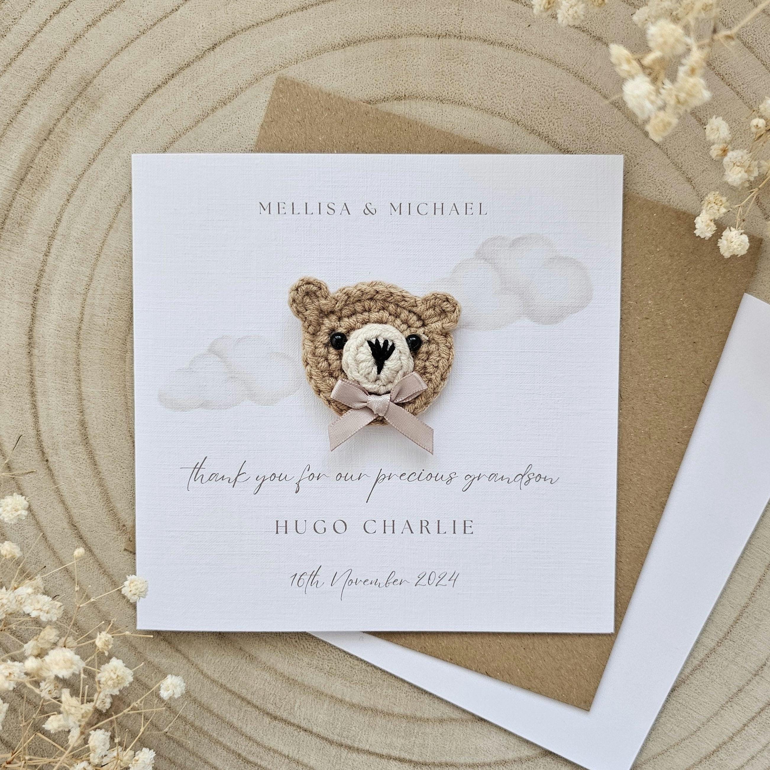 New Grandson Card, Thank You For Our Baby Grandson Card, Birth Of Baby Grandson, New Grandparents Card - UK - View #5