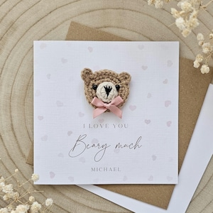 Gepersonaliseerde Valentijnsdagkaart, jubileum man vrouw, vriend vriendin, hem haar, verloofde, sentimenteel luxe beary veel cadeau 138 l