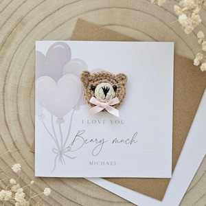 Gepersonaliseerde Valentijnsdagkaart, jubileum man vrouw, vriend vriendin, voor hem haar, verloofde, sentimenteel luxe beary veel cadeau