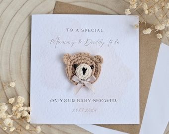 Personalisierte Babyparty Karte, Mummy To Be, auf Ihrer Babyparty, neues Baby, Geschenkkarte, Eltern zu sein, Babypartyparty, Junge Mädchen,Neutral-034