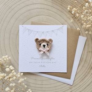 Carte de baptême pour filleule, carte de baptême pour petite fille, baptême, cadeau de baptême pour filleule, carte de baptême pour nièce, carte neutre