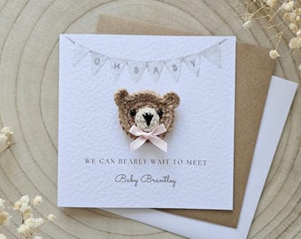 Personalised Baby Shower Card, Mummy To Be, On Your Baby Shower, New Baby, Gift Card, Parents To Be, Baby Shower Party, Boy Girl,Neutral 092