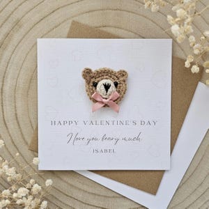 Personalisierte Valentinstagskarte, Jahrestag Ehemann Frau, Freund Freundin, für Ihn Sie, Verlobte, Sentimental Luxus Beary viel Geschenk