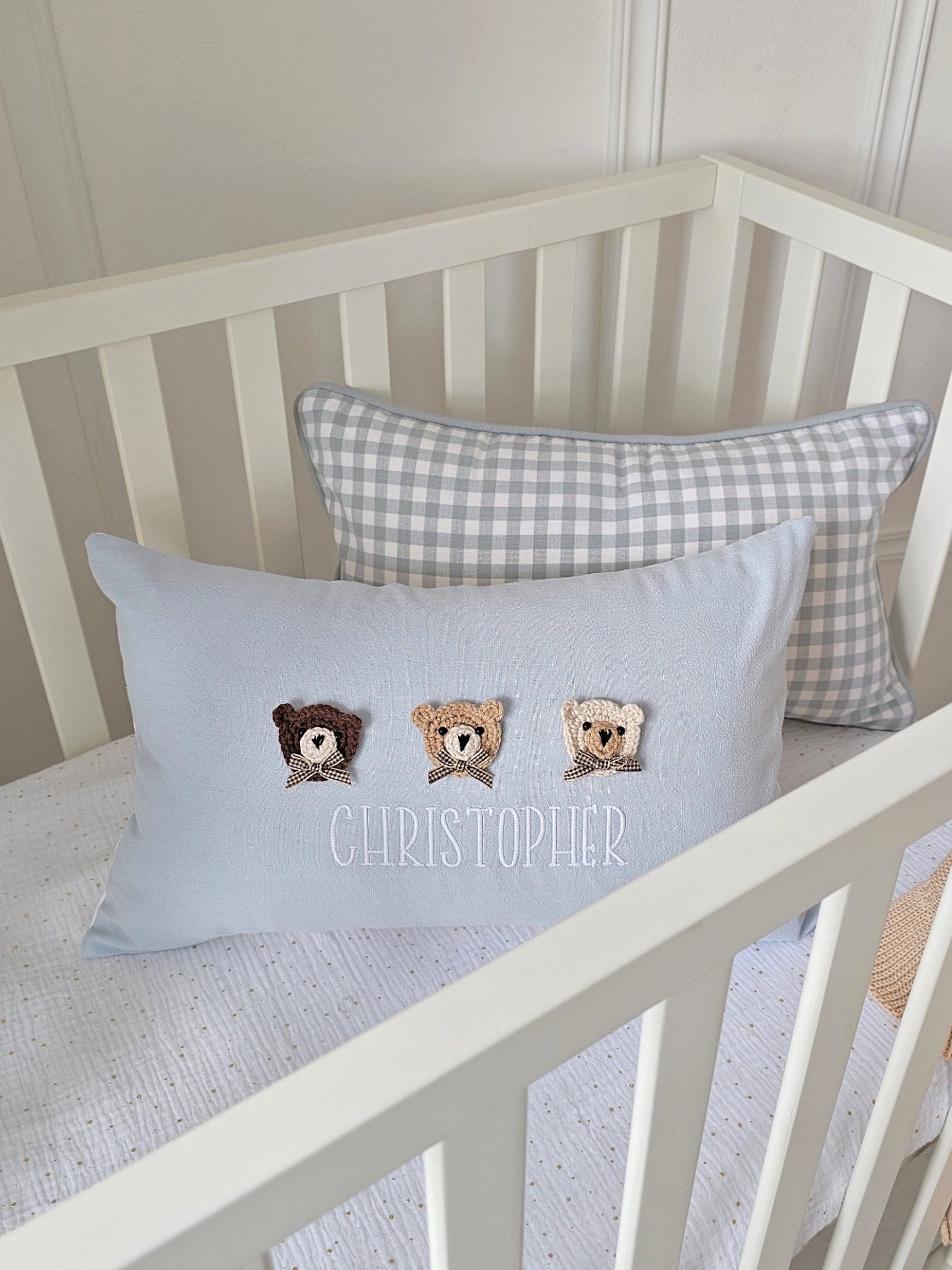 Personalised Baby Cushions, Baby Nursery Gifts, Baby Shower Gifts, Birth Announcements, Neutral Nursery Decor, Baby Boy Gift, Cot Bed Pillow
