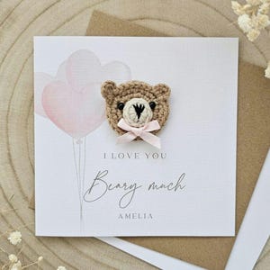 Gepersonaliseerde Valentijnsdagkaart, jubileum man vrouw, vriend vriendin, voor hem haar, verloofde, sentimenteel luxe beary veel cadeau