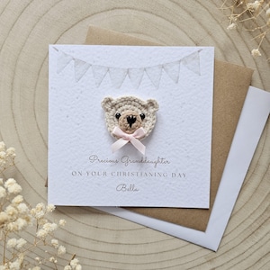 Tarjeta de bautizo para ahijada, tarjeta de bautizo para niña, bautismo, regalo de bautizo para ahijada, tarjeta de bautizo para sobrina, tarjeta neutra 136