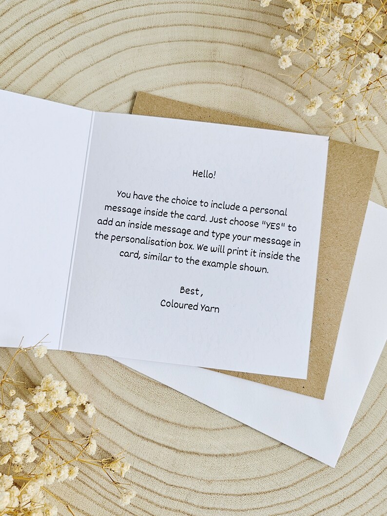 Personalised Crochet New Baby Card, Handmade Crochet Bear, Luxury New