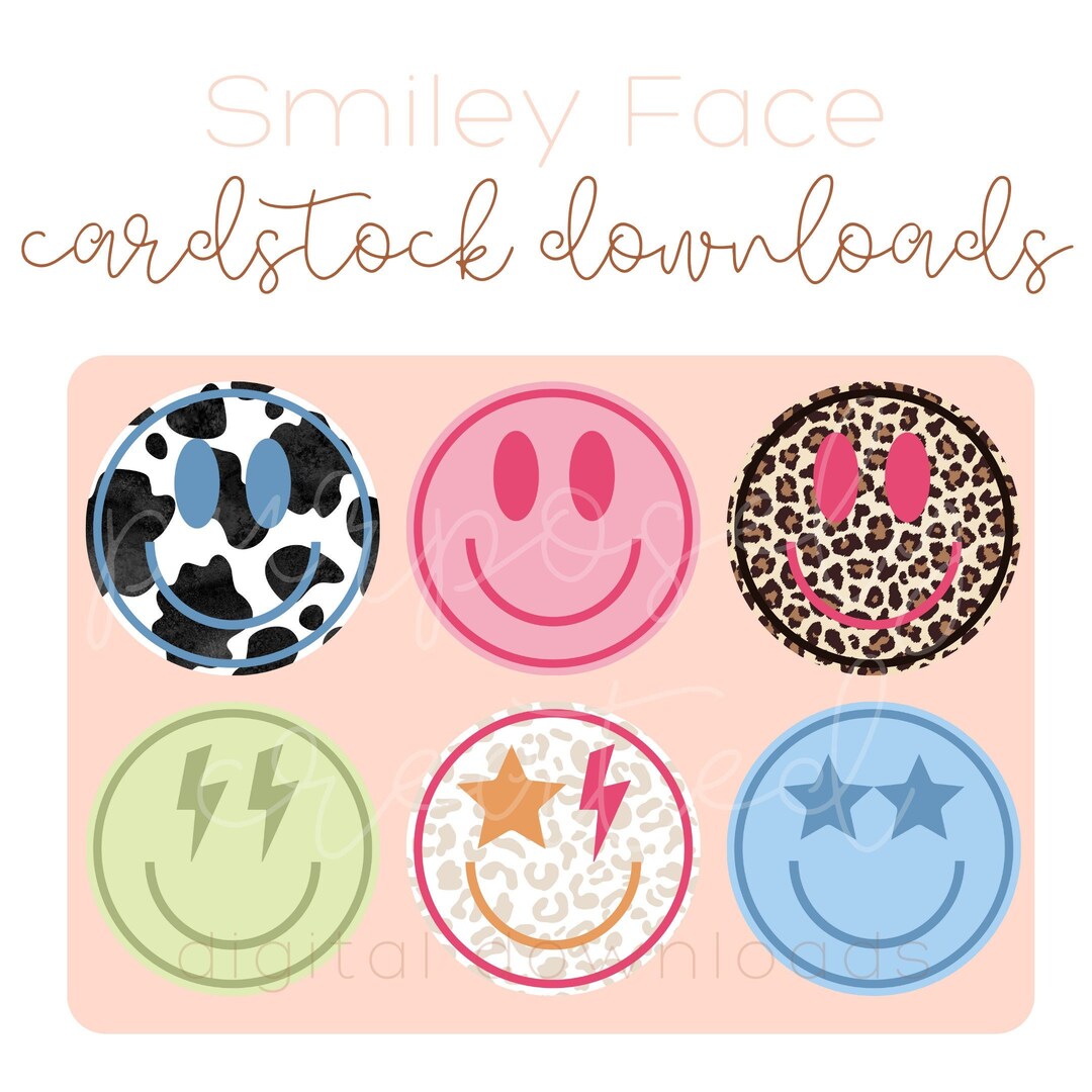 Printable Smiley Face Freshie Cutouts Car Freshie Cutouts - Etsy