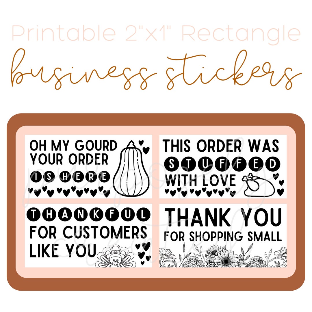 Freshie Printable 2x1 Thermal Business Sticker Etsy
