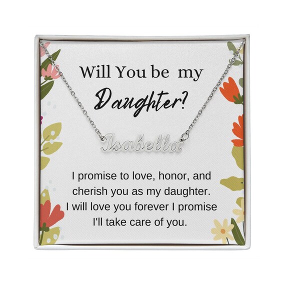 Personalized Wedding Proposal Gift Will You Be My Daughter