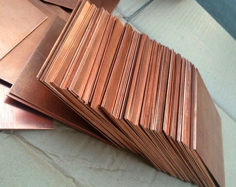 Solid Copper Sheet Metal - Blank Copper Sheets - Raw Copper Square Strip  For Stamping - Copper Jewellery Supplies - Large Copper Sheets