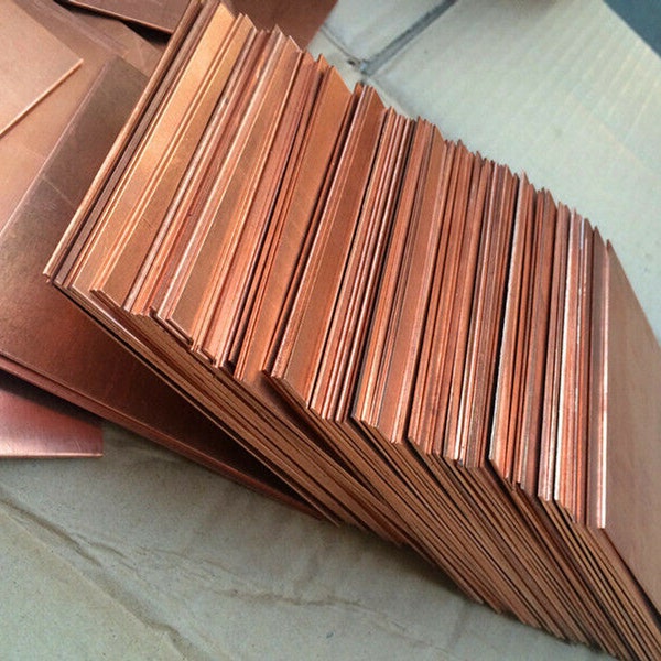 99.9% Pure Copper Cu Metal Sheet Plate Copper Sheet Solid Copper Sheet Metal - Blank Copper Sheets - Raw Copper Square Strip For Stamping