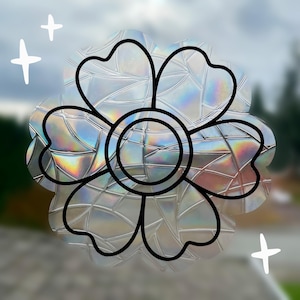 Flower Suncatcher | Reusable Rainbow Window Sticker