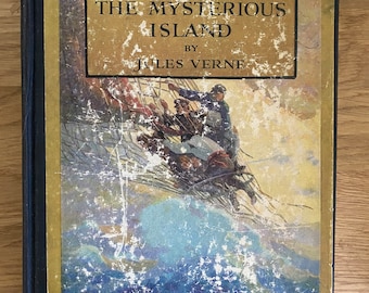 The Mysterious Island by Jules Verne 1940 Illustrated Edition Rare Collectible Hardcover