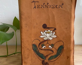 Die kompletten poetischen Werke von Alfred Tennyson 1900s Lederband seltenes antikes Sammlerstück Vintage Buch