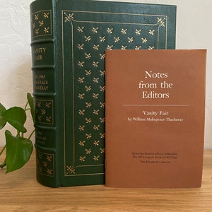 Vanity Fair de William Thackeray 1976 Franklin Library Edición limitada Libro de tapa dura coleccionable raro