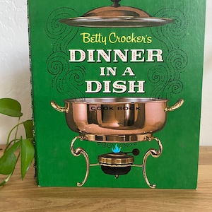 Betty Crocker&#39;s Dinner in a Dish 1965 Eerste editie Spiral Bound Rare Collectible Cookbook