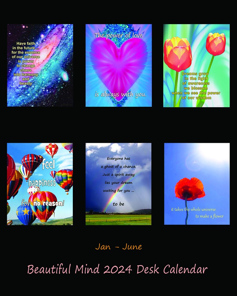 Desk Calendar 2024 Flip Desktop Calendar With Stand Colorful Artistic