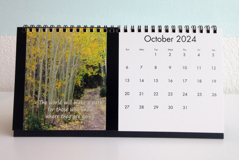 Desk Calendar 2024 Flip Desktop Calendar With Stand Colorful Artistic