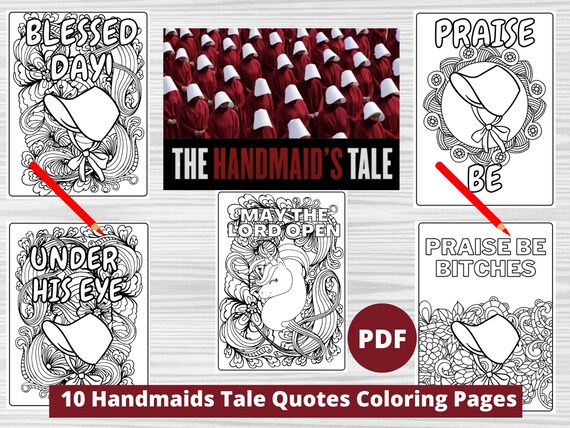Handmaids Tale Printable Coloring Pages Handmaids Tale - Etsy