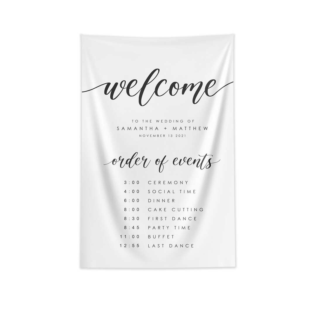 Wedding Welcome Banner Size
