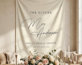 Bridal Shower Decor, Future Mrs. Bridal Shower Backdrop, Custom Boho Bridal Shower, The Future Mrs Decoration, Multiple Color Options