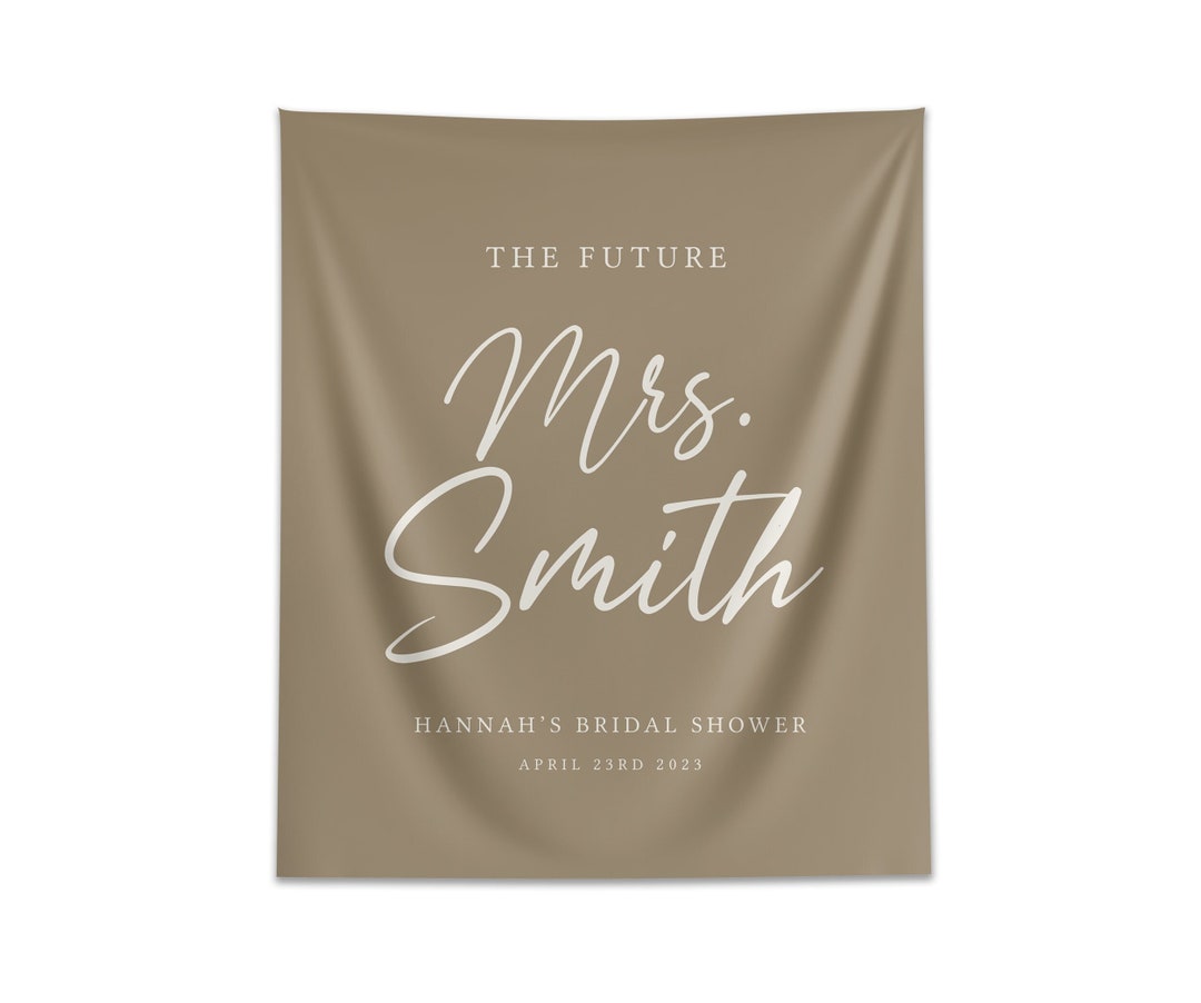 Future Mrs Bridal Shower Backdrop, Custom Bridal Shower Decor, Boho ...