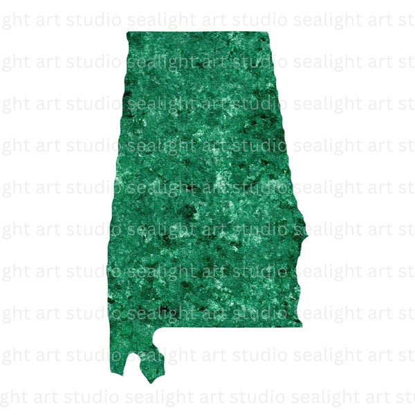 Alabama PNG SVG Files | Instant Download | Create T-Shirts, Tumblers, Stickers, Wall Art, Cards | Dark Green Abstract Art