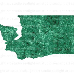 Arte de clipe de Washington | Download instantâneo de arquivos PNG SVG | Sublimação para camisetas, copos e arte de parede | Arte Abstrata Verde Escura