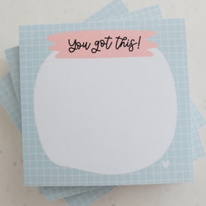 You Got This Sticky Notes | To Do List Notepad, Cute Sticky Notes, Stocking Stuffer Ideas, Bestie Co-Worker Gift, Gift Basket Stuffer