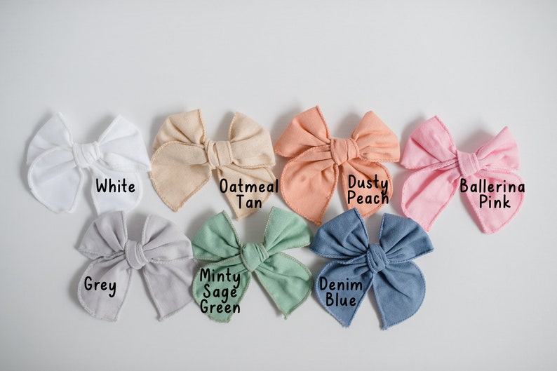 Custom Hand-Embroidered Name Hairbow Name Bow, Embroidery Bow, Custom Name Bow, Newborn Bow, Toddler Hairbow, New Baby Girl Gift, Baby Bow image 8