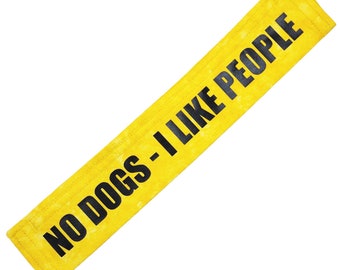 Dog Leash Sleeve | NO DOGS - I like People leash wrap | leash sleeve | Lead Cover