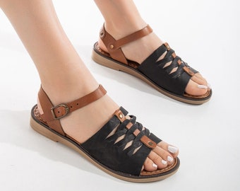 Handmade Genuine Leather Greek Sandals Women, Strappy Sandals, Athena Shoes, Huarache Colorful Leather Women Sandals, Iconic Summer Shoes