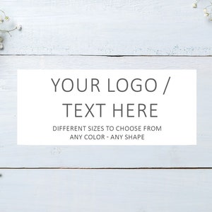 Any Size | Custom Rectangle Sticker | Personalized Rectangle Labels with Business Logo / Text For Packages, Envelopes | Long Stickers