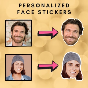 Any Size Personalized Custom Face Stickers or Temporary Tattoos | Personalized Baby, Kid, Boyfriend, Girlfriend, Face Stickers or Tattoos