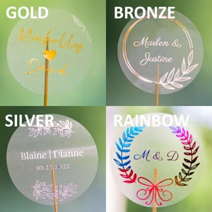 Custom Clear Foiled Stickers | Round Gold / Silver Foiled Labels For Weddings, Bridal Showers, Bachelorettes, Envelopes, Invitations