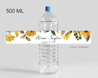 Custom Water Bottle Labels / Stickers | Personalized Wedding, Bridal, Baby Shower, Birthday, Pink Party Favor | Waterproof Matte & Glossy