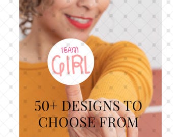 Team Boy vs Girl Stickers – Gender Reveal Party Favors