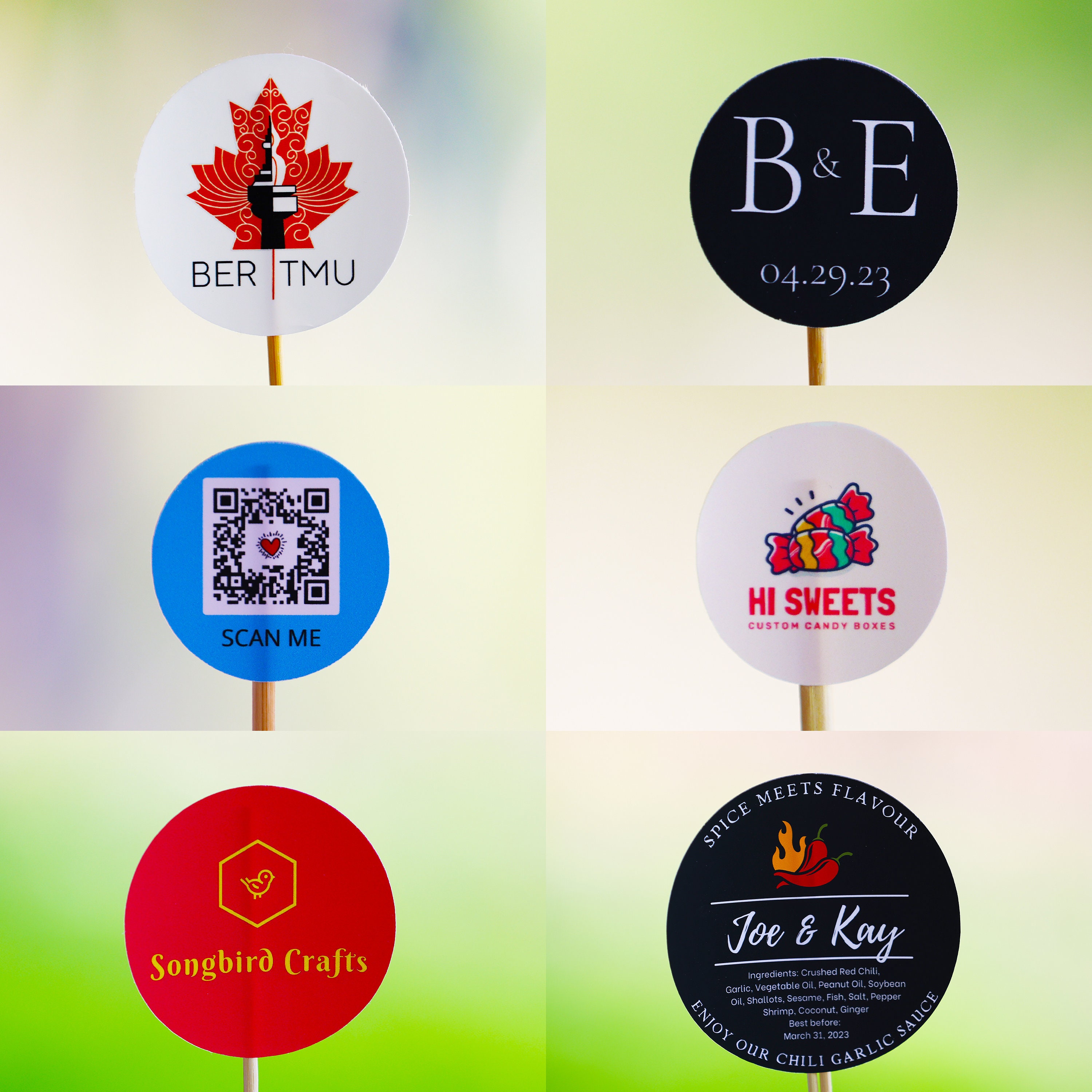 500 Custom Stickers Pack | Personalized Round Small Business Logo ...