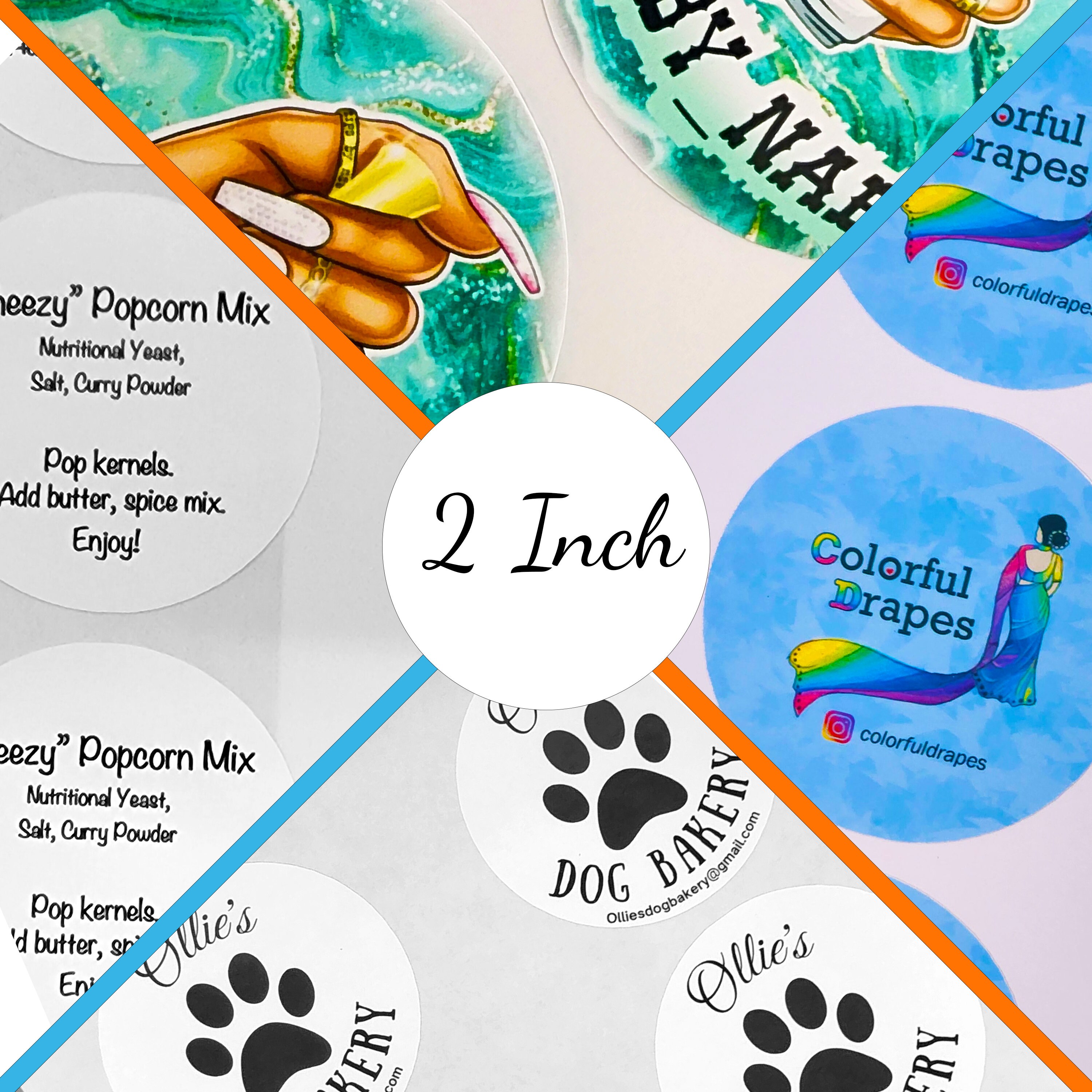Any Size 0.75 TO 6.50 Inch Custom Personalized Round Small - Etsy Canada