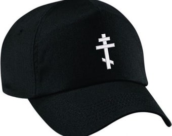 Russian Orthodox Cross Black Cap