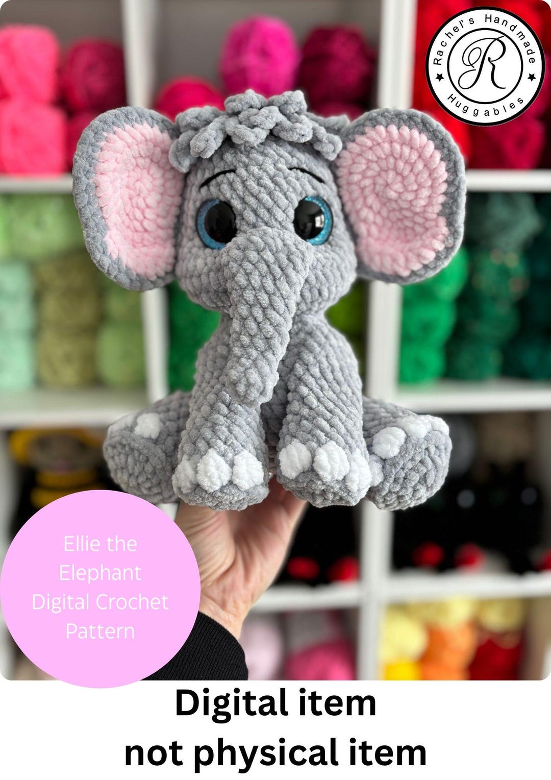 Ellie the Elephant Digital Crochet Pattern (PDF Pattern) - Etsy