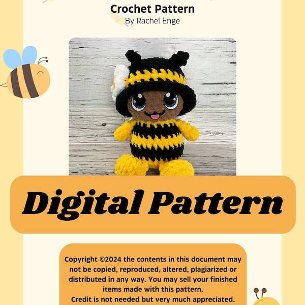 Bee Buddy Crochet Pattern Low Sew Bee Crochet Pattern