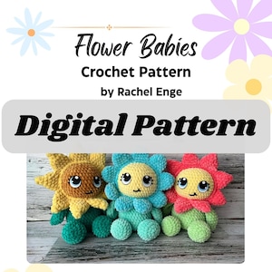 Flower Babies Crochet Pattern Crochet Flower Pattern Low Sew Flower Crochet Pattern Crochet Pattern